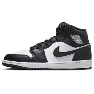 Jordan Air Jordan 1 Mid Men'S Leather Comfortable, Durable, Non Slip, Mid Top Retro Basketball Shoes