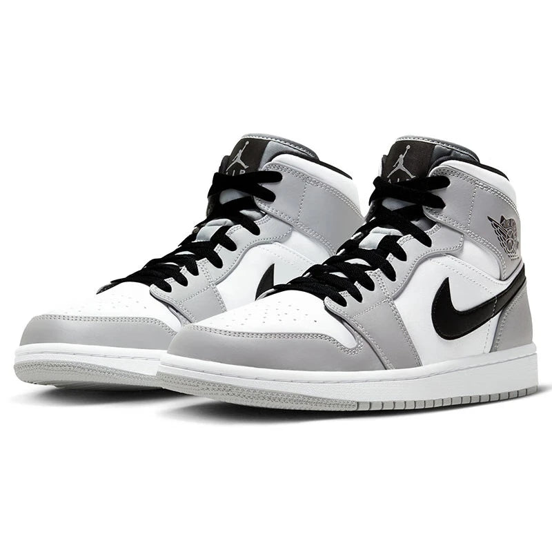 Jordan Air Jordan 1 Mid Men'S Leather Comfortable, Durable, Non Slip, Mid Top Retro Basketball Shoes