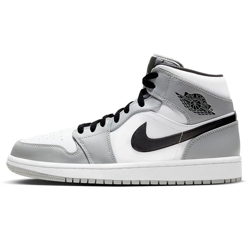 Jordan Air Jordan 1 Mid Men'S Leather Comfortable, Durable, Non Slip, Mid Top Retro Basketball Shoes